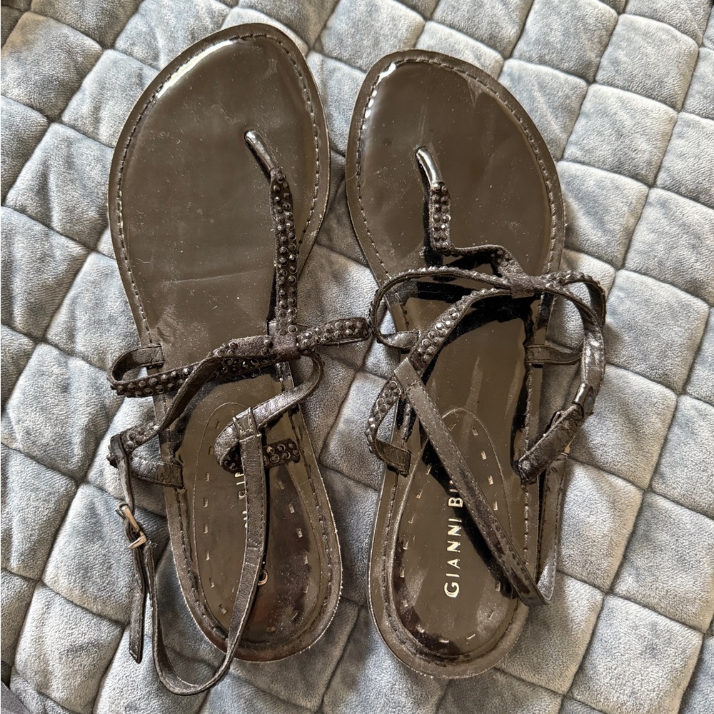 Gianni Bini Brown Braided Sandals